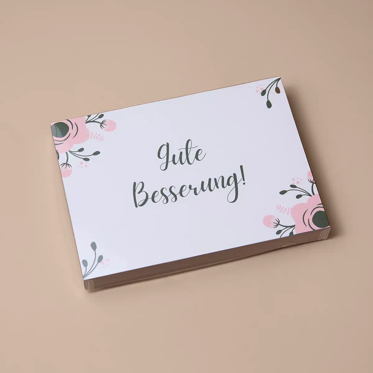 Praliné mit Grussbotschaft, Praliné Gute Besserung