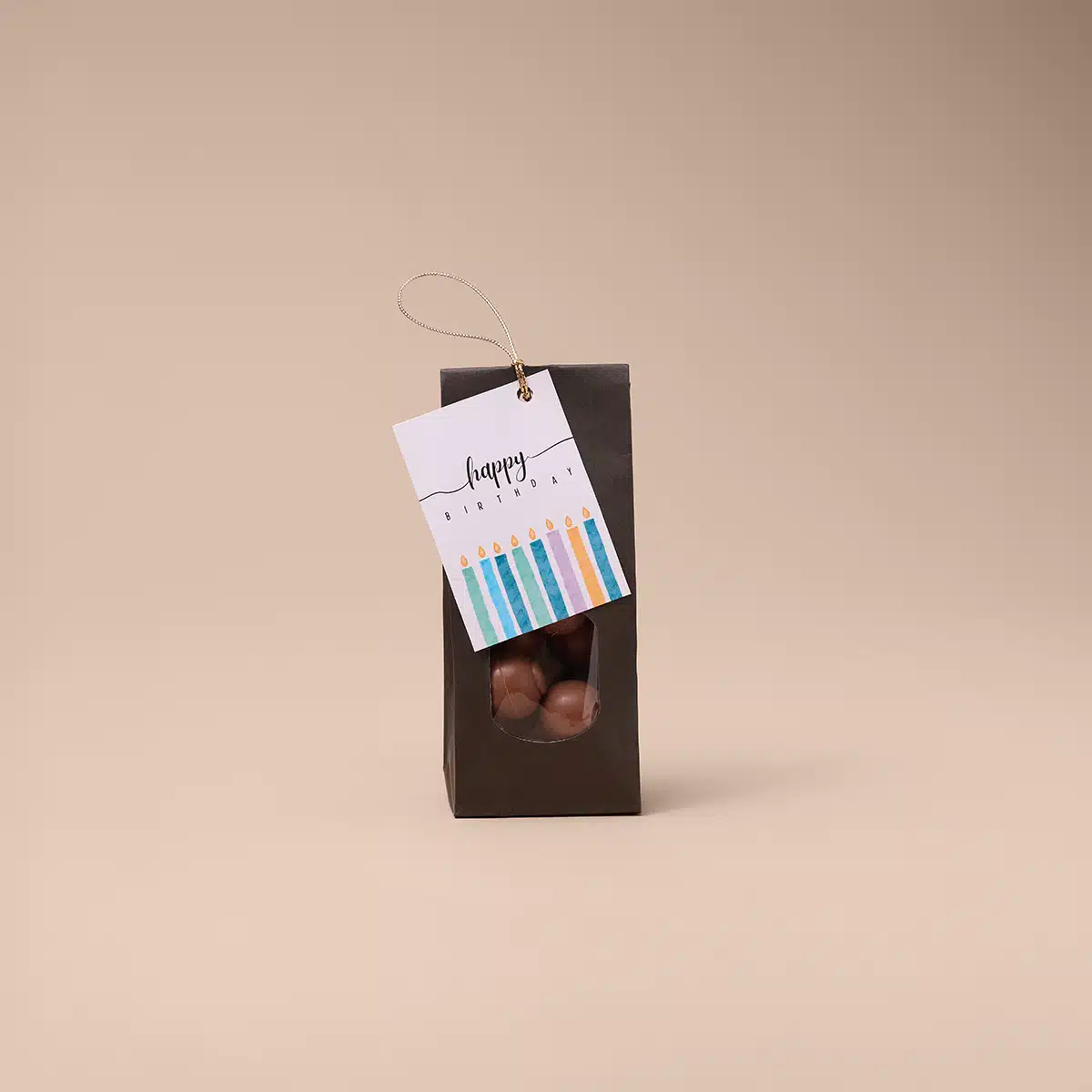 Praliné mit Grussbotschaft, Praliné zum Geburtstag,