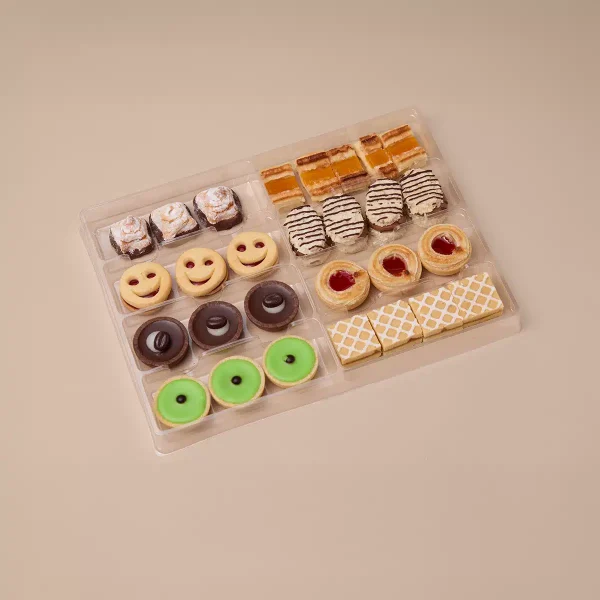 Verschiedene Sorten Butterkonfekt, verpackt im praktischen Blister