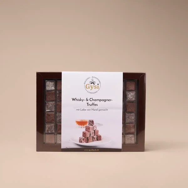Whisky-Truffes, Champagner-Truffes, Hausspezialität Gysi