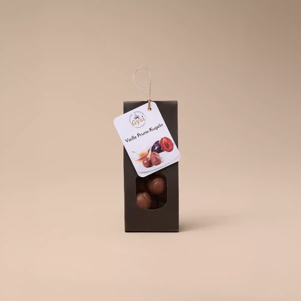 Alte-Zwetschge-Praliné, Vieille Prune Stängeli ohne Zuckerkruste